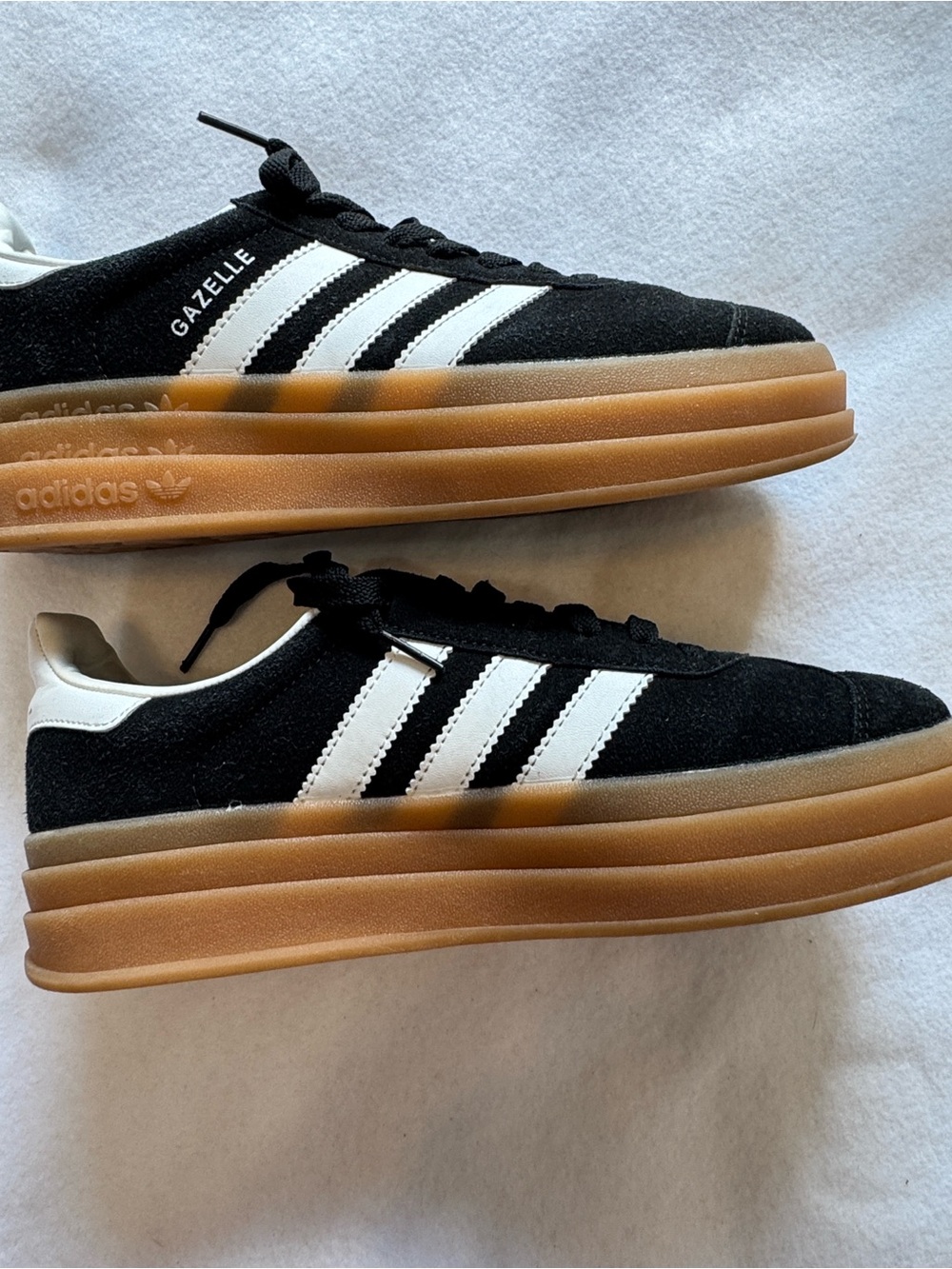 Adidas Gazelle Bold Platform Sneakers Men's 8 Women's 9.5 Black